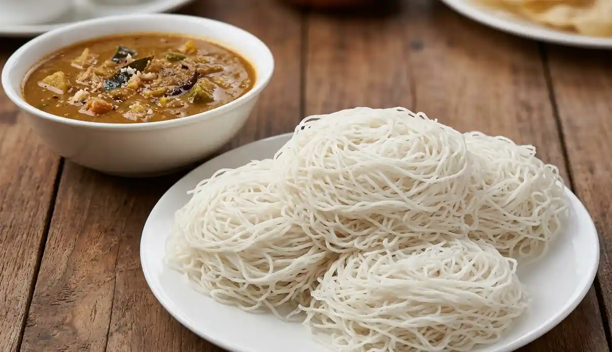 String Hoppers or Idiyappam at Kaldeen Restaurant