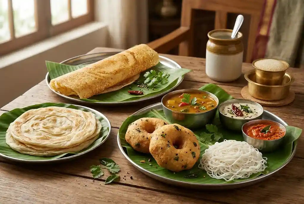 Fresh morning breakfast served at Kaldeen Restaurant in Kalmunai