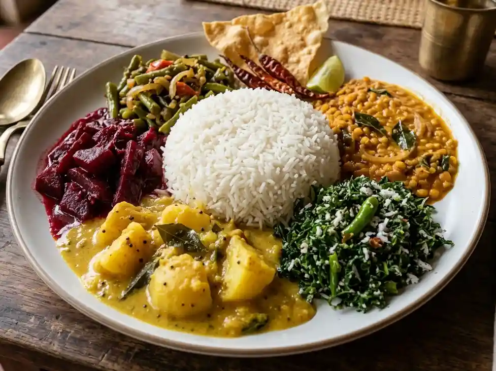 Rice and Curry at Kaldeen Restaurant